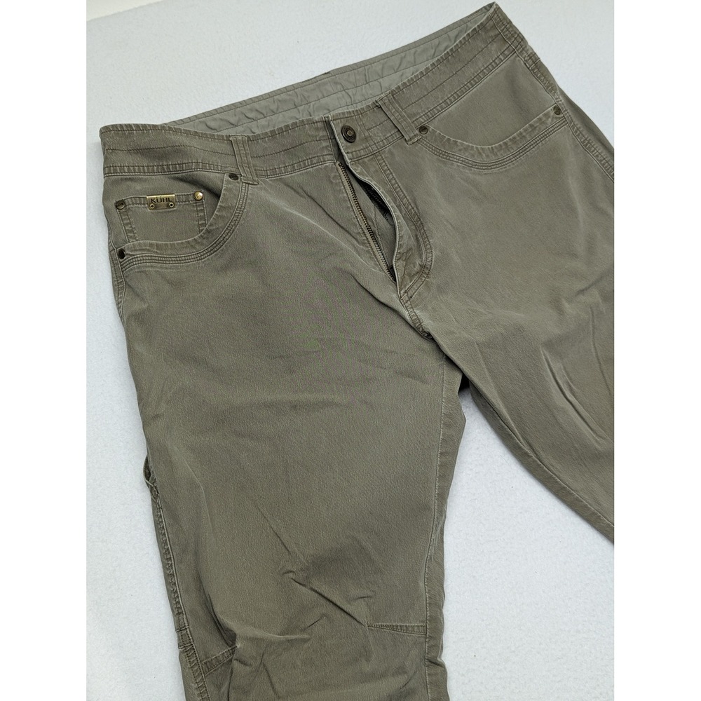 Kuhl Rydr Revolvr Mens Pants 36x30 Olive Khaki Articulated Knee Hiking Work